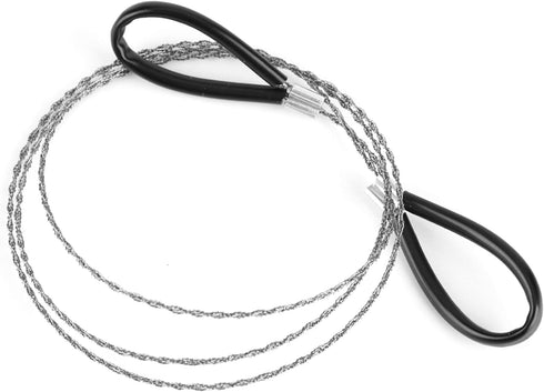 Stainless Steel Wire Saw, Survival Emergency Wire Saw Steel Wire Saw Scroll Outdoor Travel Outdoor Camping Survival Tool for Bushcraft Gear Huntin...