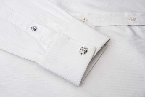 Royal Crown Shape Cufflinks for Men (Silver)...