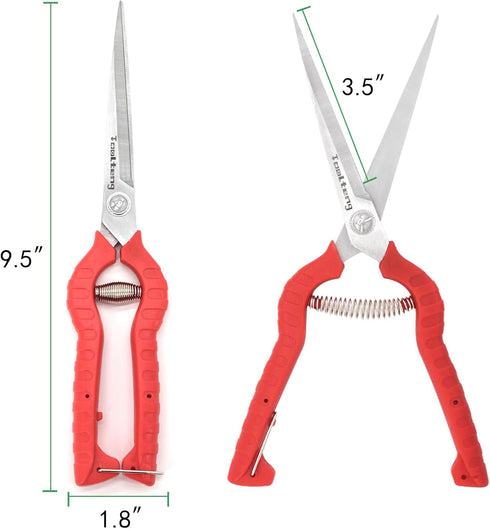 Extra Long Stainless Steel pruners Bonsai Plant Trimming Scissors for thorny roses plant Flowers Harvesting Herbs Fruits or Vegetables prune corne...