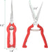 Extra Long Stainless Steel pruners Bonsai Plant Trimming Scissors for thorny roses plant Flowers Harvesting Herbs Fruits or Vegetables prune corne...