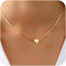Gold Initial Heart Necklace for Women Girls 14K Gold Plated Letter Necklace Dainty Gold Herringbone Chain Heart Choker Necklace Personalized Name ...
