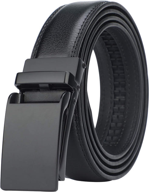 HIMI Men's Comfort Genuine Leather Ratchet Dress Belt with Automatic Click Buckle...
