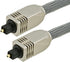 Monoprice Premium S/PDIF (Toslink) Digital Optical Audio Cable - Silver - 10 Feet | Heavy Duty Mesh Jacket, Metal Connector Heads, For Play Statio...