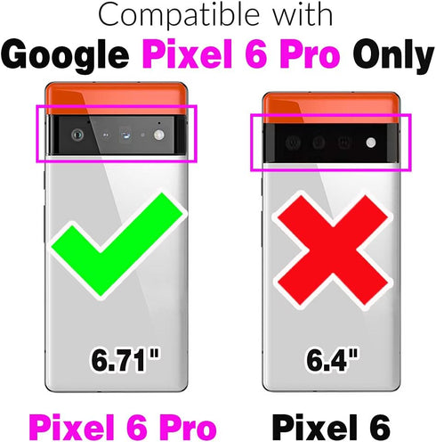 Asuwish Phone Case for Google Pixel 6 Pro Wallet Cover with Tempered Glass Screen Protector and Wrist Strap Flip Zipper Credit Card Holder Stand C...