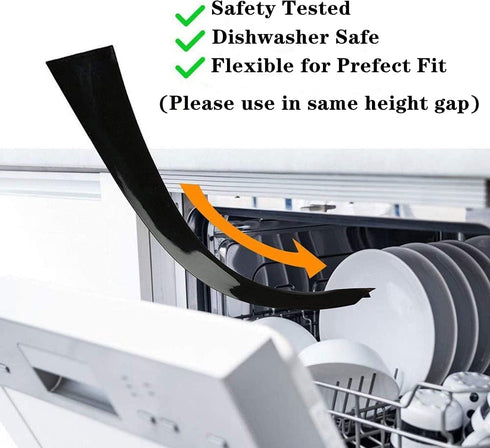 Forlivese Kitchen Silicone Stove Cover, Easy Clean Heat Resistant Wide & Long Gap Filler, Seals Spills Between Counter, Stovetop, Oven, Washer & Dryer, Set of 2 (21 Inches, Black?