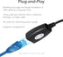 USB Extender Over RJ45 Cat 6/5/5e, Ethernet Splitter to USB Extension Up to 50m/164ft, Compatible with Computers, Phones, Mice, Keyboards, Disks, ...