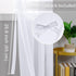 Hiasan White Sheer Curtains 84 Inches Long with Tiebacks, Light Filtering Semi Transparent Lightweight Voile Grommet Window Curtains for Bedroom, ...