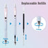 Gel Pens Medium Point 0.7mm Black Ink Gel Pen Retractable Cute Pens for Smooth Writing School Office Supplies, Pack of 12...