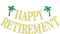 Gold Glittery Happy Retirement Banner, Official Retired Decor - Retirement Party Decorations Supplies...