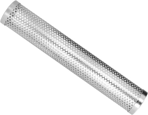 Haofy Smoker Box Cylindrical Detachable Large Capacity Fruit Wood BBQ Pellet Smoker Tube for Outdoor Camping Pork Ribs, Bacon, Hot Dogs, Sausages(...