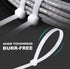 Zip Ties 16 Inch 100 per pack with 70 Pounds Tensile Strength Heavy duty cable ties White Self-Locking Nylon Wire Ties...