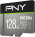PNY 128GB PRO Elite Class 10 U3 V30 microSDXC Flash Memory Card - 100MB/s, Class 10, U3, V30, A2, 4K UHD, Full HD, UHS-I, micro SD...
