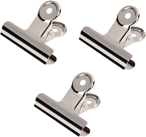 72Pcs Mini Bulldog Clip, Silver Stainless Steel File Money Binder Clips Clamps/Metal Food Bag Paper Clips for Paper Organizers, Photo Wall Decorat...