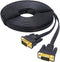 DTech 5M Ultra Thin Flat Type Computer Monitor VGA Cable Standard 15 Pin Male to Male Connector SVGA Wire 16 Feet - Black...