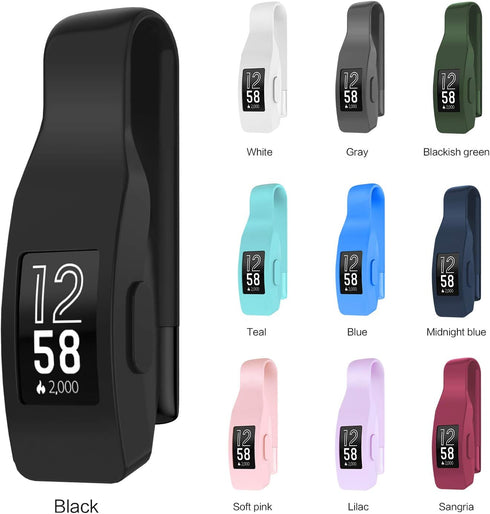 2-Pack Clip for Fitbit Inspire or Inspire HR Holder Accessory, Black+Soft Pink (not for inspire 2)...
