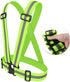 Reflective Vest Running Gear - Safety Reflector Strap Bands - High Visibility Elastic Adjustable Motorcycle Walking Reflective Vest for Men and Wo...