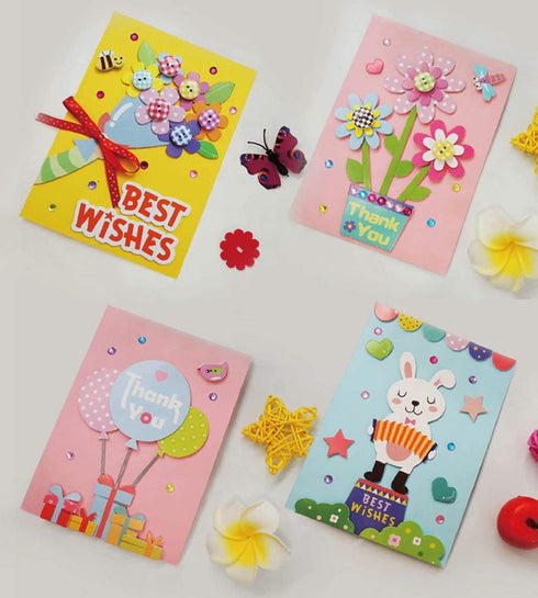 Card Making Kit DIY Handmade Greeting Card Kit for Kids Girl boy, Thank You Card Mother's Day Card Valentine's Card Easter Birthday Christmas Card...