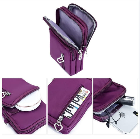 Travel Cell Phone Purse Bag for iPhone 15 14 13 12 11 Pro Max Galaxy A15 A14 A13 S24 Purple...