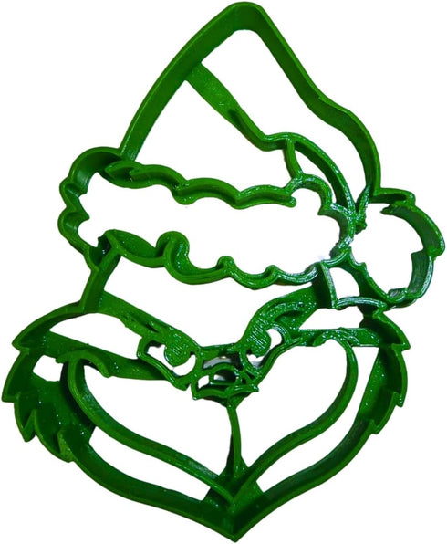 GRINCH HEAD DR SEUSS BOOK CARTOON CHARACTER CHRISTMAS MOVIE SPECIAL OCCASION COOKIE CUTTER BAKING TOOL MADE IN USA PR682...