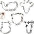 Foose Cookie Cutters 5 Piece Jungle Animal Faces Circus Elephant, Giraffe, Hippo, Lion, Zebra, USA...