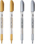 Dyvicl Premium Metallic Markers Pens - Silver and Gold Paint Pens for Black Paper, Glass, Rock Painting, Halloween Pumpkin, Card Making, Scrapbook...