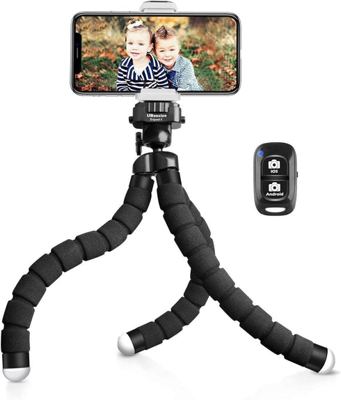 UBeesize Phone Tripod, Premium Flexible Phone Tripod with Remote and Phone Mount, Mini Tripod Stand for Camera, GoPro...
