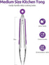 18/8 Stainless Steel Kitchen Tong: U-Taste 9 inch Heat Resistant Cooking Tong with Sturdy Metal Tips & Non Slip Silicone Handle & Smooth Locking f...