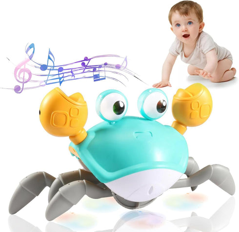 Crawling Crab Baby Toy - Infant Tummy Time Toys for 3-6 6-12 Learning Crawl 9-12 12-18 Toddler Babies Boy Crabby Toys 3 4 5 6 7 8 9 10 11 12 Walki...