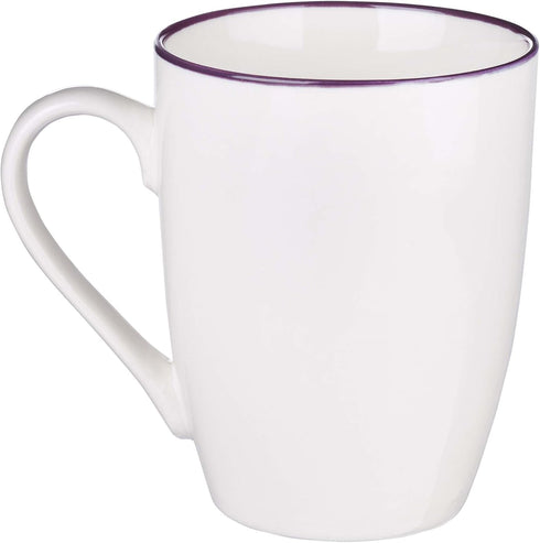 Christian Art Gifts Ceramic Coffee Mug with Purple Rim – 12 oz. Lead and Cadmium-free Non-Toxic Inspirational Scripture Coffee and Tea Mug for Wom...