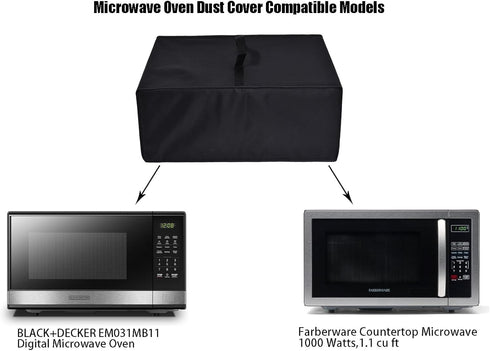 Microwave Oven Grill Cover Waterproof Heat-Resistant Dust-proof Protectivem Cover Case for Farberware Countertop Microwave 1000 Watts,1.1 cu ft/BL...