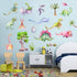 Kiddale Watercolour Dinosaur Wall Decals, Peel and Stick Colorful Wall Art Mural for Kids Bedroom,Nursery, Classroom & More...