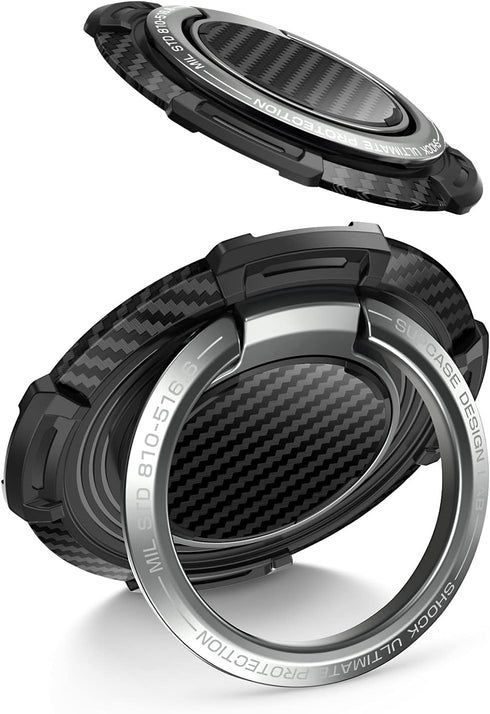 SUPCASE Cell Phone Ring Holder, 360° Rotation & 180° Flip Universal Phone Ring Stand with Metal Phone Grip Compatible for Magnetic Car Mount (Blac...