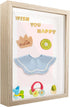 8x10 Shadow Box Frame Display Case with Letter Stickers, Display Case Box for Memorabilia, Baby Items, Crafts, Tickets and Photos (Natural Gray, 8...