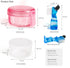 No Leak & Non-Slip Partial Denture Case Retainer Bath Box Cup, Denture Soaking Cup False Teeth Holder Box Case with Strainer Basket and Brush,Dish...