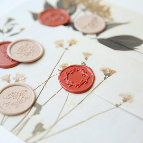 UNIQOOO Mailable Glue Gun Sealing Wax Sticks for Wax Stamp - Terra Cotta Orange, Fall Color Palette for Autumn Wedding Invitation, Cards Envelope,...