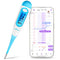 Easy@Home Digital Basal Thermometer with Blue Backlight LCD Display, 1/100th Degree High Precision and Memory Recall, NOT Bluetooth Enabled – Supp...