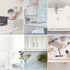 Glossy Marble Paper Granite Grey/White Roll Kitchen Countertop Cabinet Furniture Wallpaper PVC Adhesive and Removable Cover Surfaces Peel and Stic...