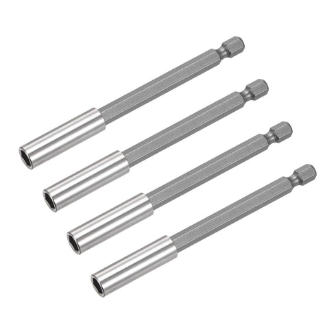 uxcell 4pcs 1/4 Inch Hex Shank by 4 Inch Magnetic Bit Holder Extension, Quick Release Screwdriver Drill Power Tool...