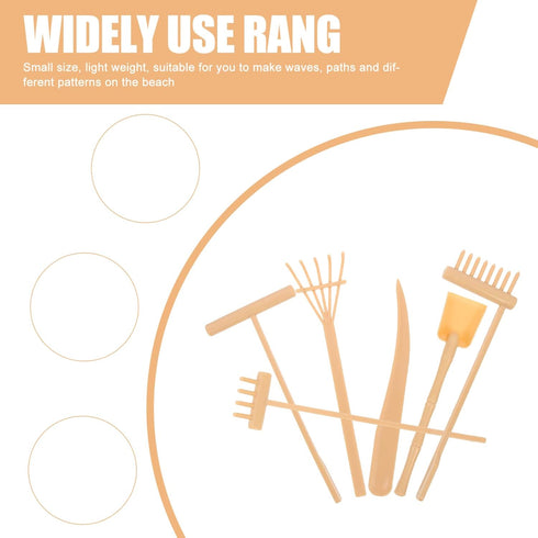 6Pcs Mini Zen Garden Tools, Zen Sand Tray Tools, Zen Garden Rake, DIY Rock Zen Garden Kit Sets, Mini Zen for Man Women Bamboo Rakes Holder Brusher...