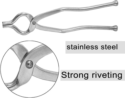 Stainless Steel Sansi/pakkad/Sandasi/pincer/chimta/Tongs/Utensil Holder with Handle Smart Kitchen Tool...