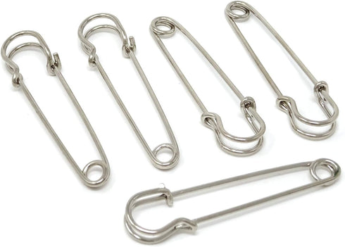 Honbay 30PCS 5cm/2Inch Brooches Heavy Duty Safety Pins for Blankets, Sweaters, Shawls, Kilts, Crafts (Silver)...