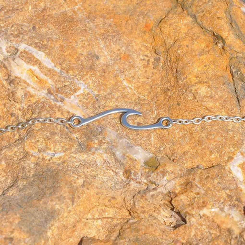 Olbye Wave Anklet Silver Ocean Wave Charm Ankle Bracelet Women Foot Chain Jewelry Surfer Gift (1 Layer)...