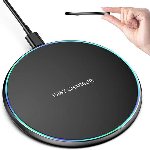 Wireless Charger Compatible with iPhone 15 14 13 12 11 Pro Max/Mini/Plus/XR/X/8, 15W Max Fast Wireless Charging Pad Mat for Samsung Galaxy S23/S22...