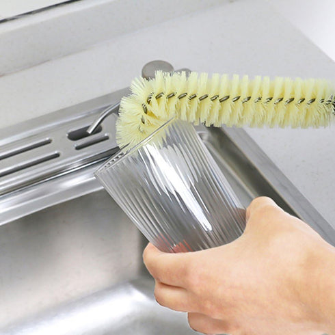 Long Bottle Brush Cleaner -16" Bottle Cleaning Brush Flexional Water Bottle Cleaner Washer Tool for Water Bottles,Cup,Tumblers or Wine Stemware...