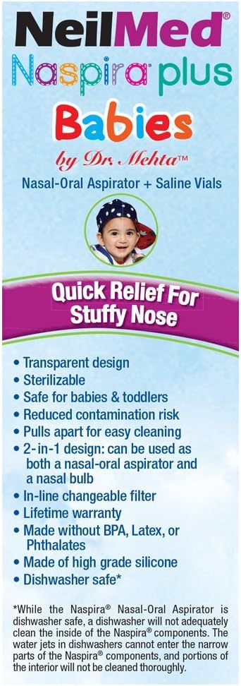 NeilMed Naspira Plus Nasal Oral Aspirator, 1 Count...