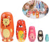 Matryoshka Doll Handmade Wooden Dolls Cartoon Animals Pattern Toy Gift...
