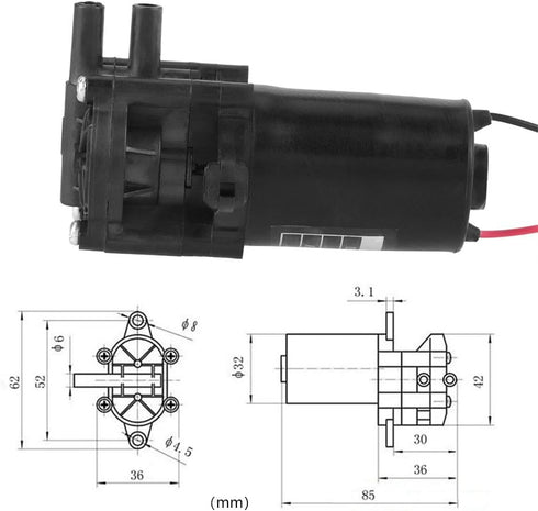 DC Mini Gear, 12V ZC-A250 Self Priming Resistance For Coffee Maker, Water Dispenser, Drone, Pesticides...