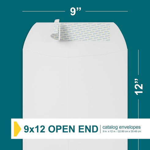 9x12 Envelopes Self Seal - 20 Pack - Open End White Mailing Envelopes for Catalogs, Presentations, Oversized Documents - Self Sealing Envelopes wi...
