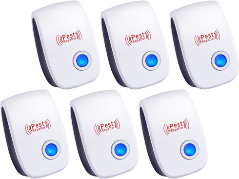 Ultrasonic Pest Repeller (6 Packs) Indoor Plug-in Gadget, can Repel Mosquitoes, Bed Bugs, Cockroaches, Spiders, mice, Bats, Birds, Flies, Mosquito...