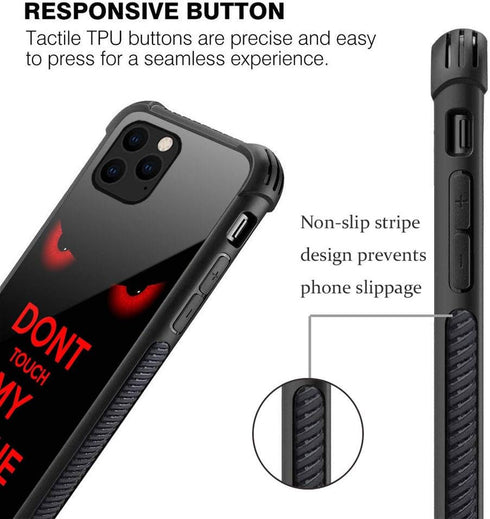 ZHEGAILIAN Case Compatible with iPhone 13,Dont Touch Case for iPhone 13 for Boys Men,Pattern Design Anti-Scratch Organic Glass Case for iPhone 13 ...